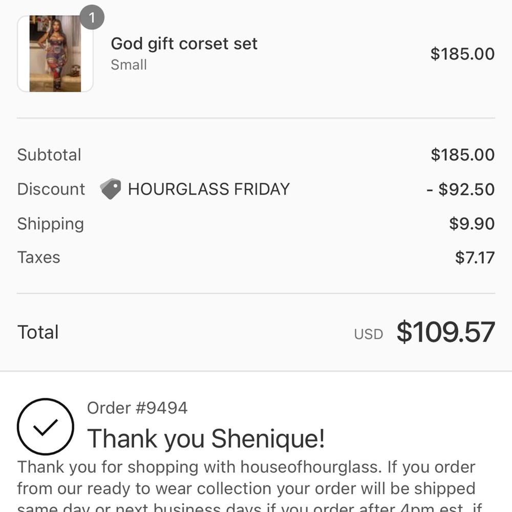 2 piece Hourglass Corset set